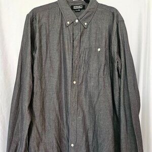 Ezekiel Button‎ Down Shirt XL Black